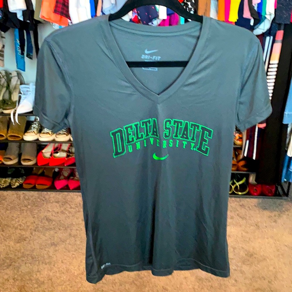 Delta State Nike Dri-Fit V-neck Tee